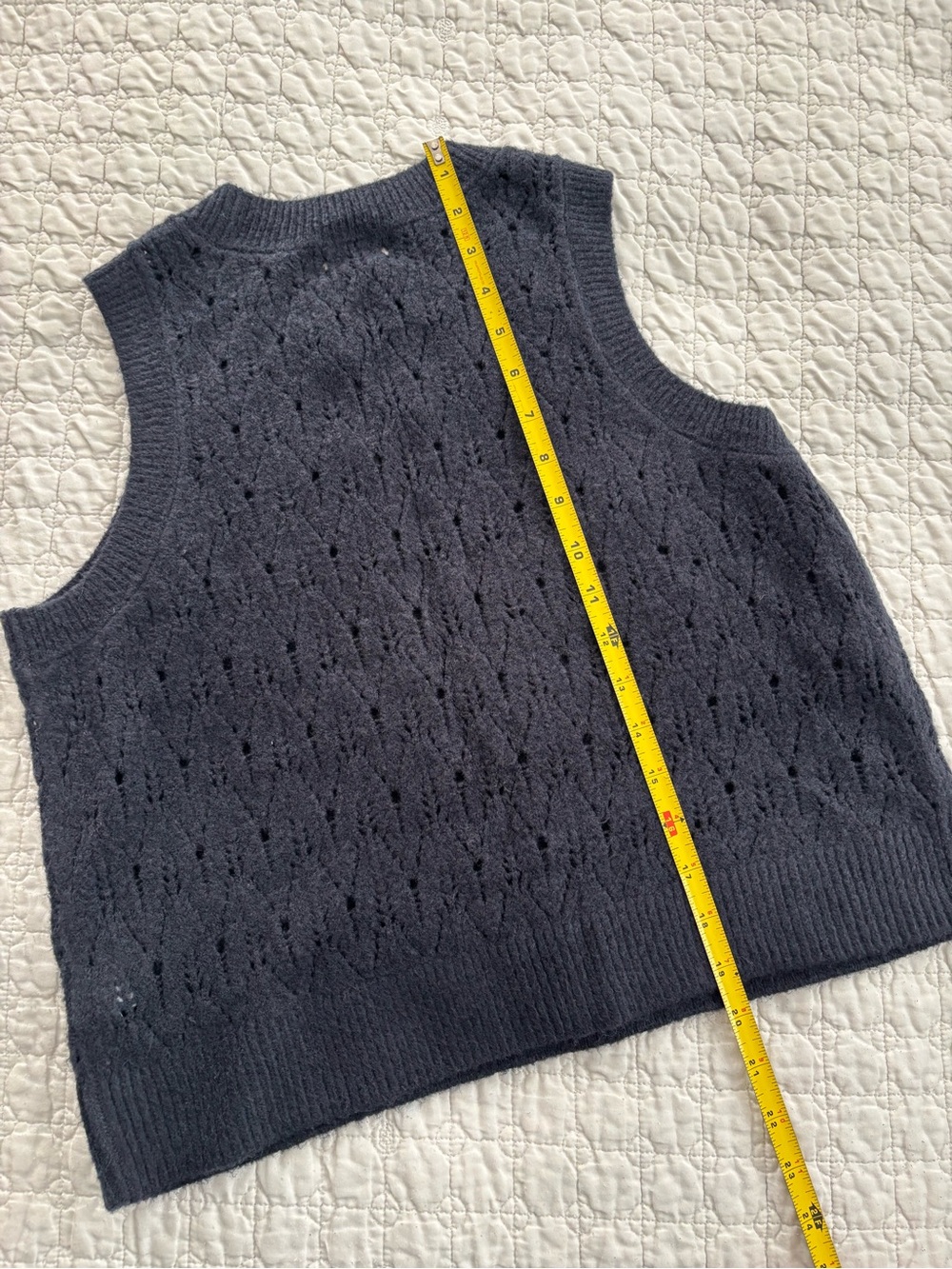 NWOT navy knit vest - Picture 4 of 5